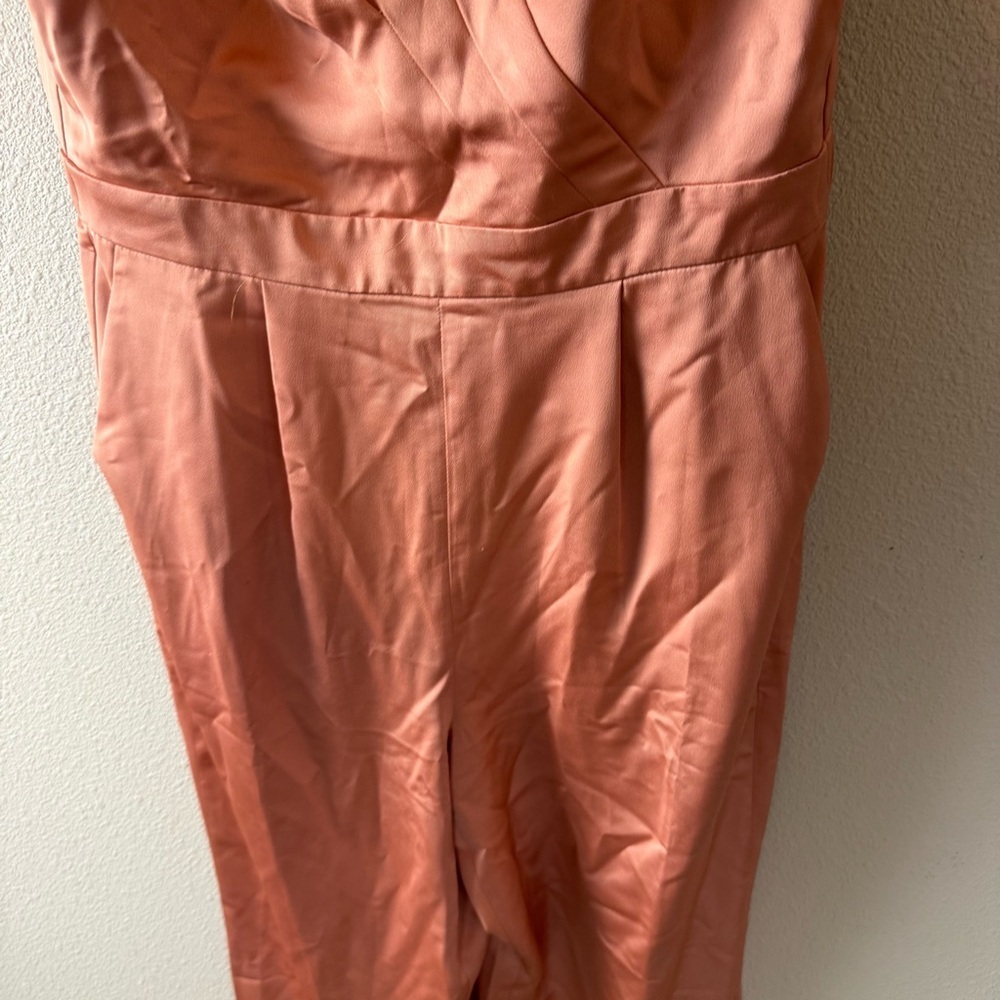 New J. Crew Satin Gloucester Back Crepe Jumpsuit Seashell Pink NWT Women Size 8 - Picture 12 of 16